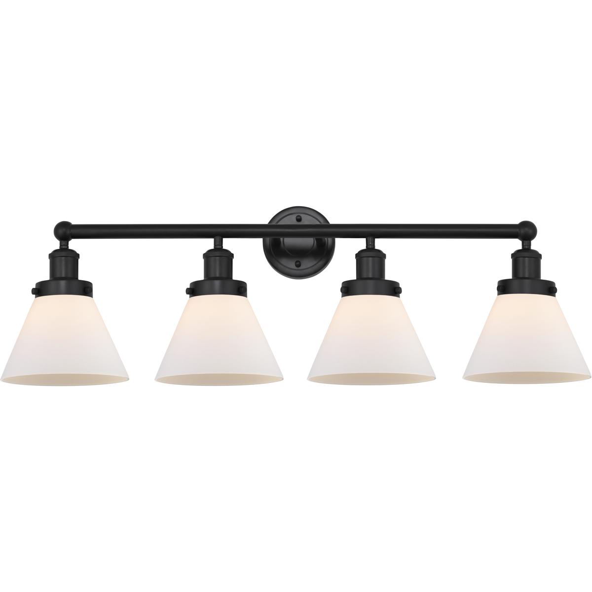 Innovations Lighting 616-4W-BK-G41 Cone 4 Light 34.75 inch Matte Black Bath Vanity Light Wall Light