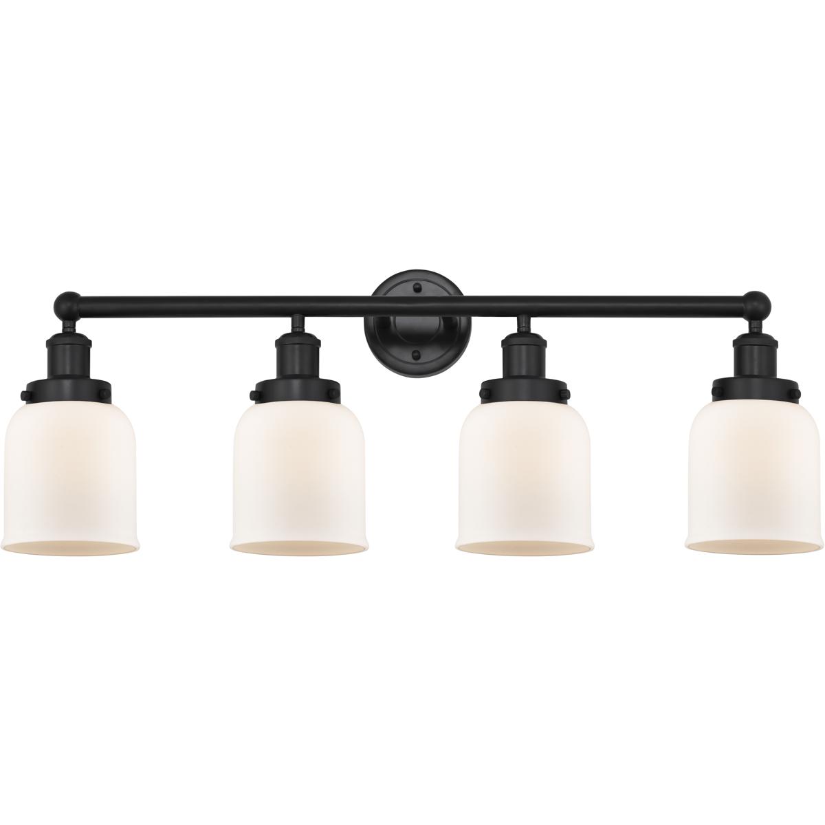 Innovations Lighting 616-4W-BK-G51 Bell 4 Light 33.5 inch Matte Black Bath Vanity Light Wall Light
