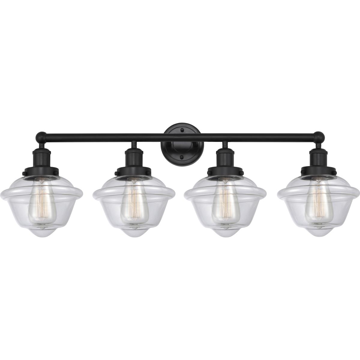 Innovations Lighting 616-4W-BK-G532 Oxford 4 Light 33.5 inch Matte Black Bath Vanity Light Wall Light