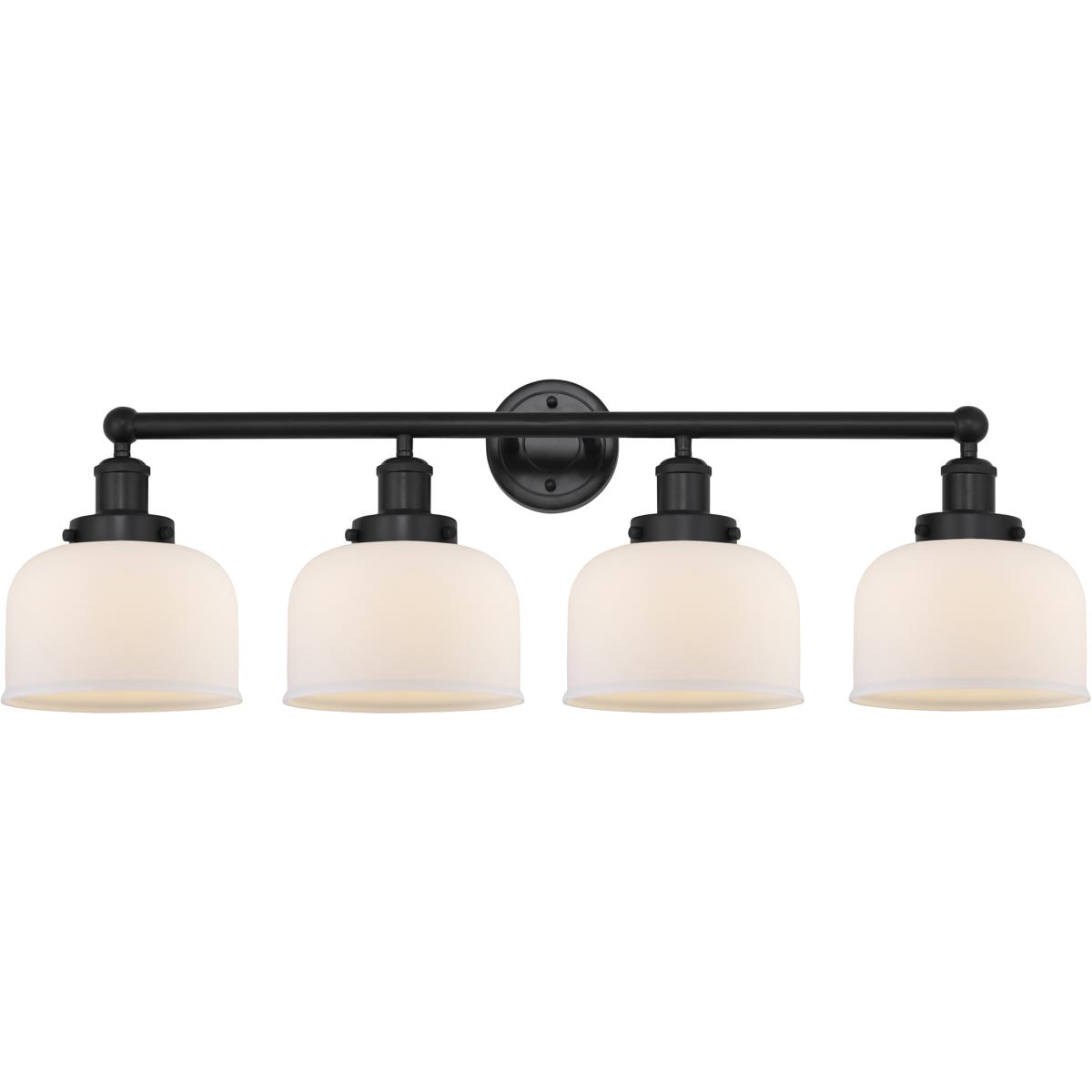 Innovations Lighting 616-4W-BK-G71 Bell 4 Light 33.5 inch Matte Black Bath Vanity Light Wall Light
