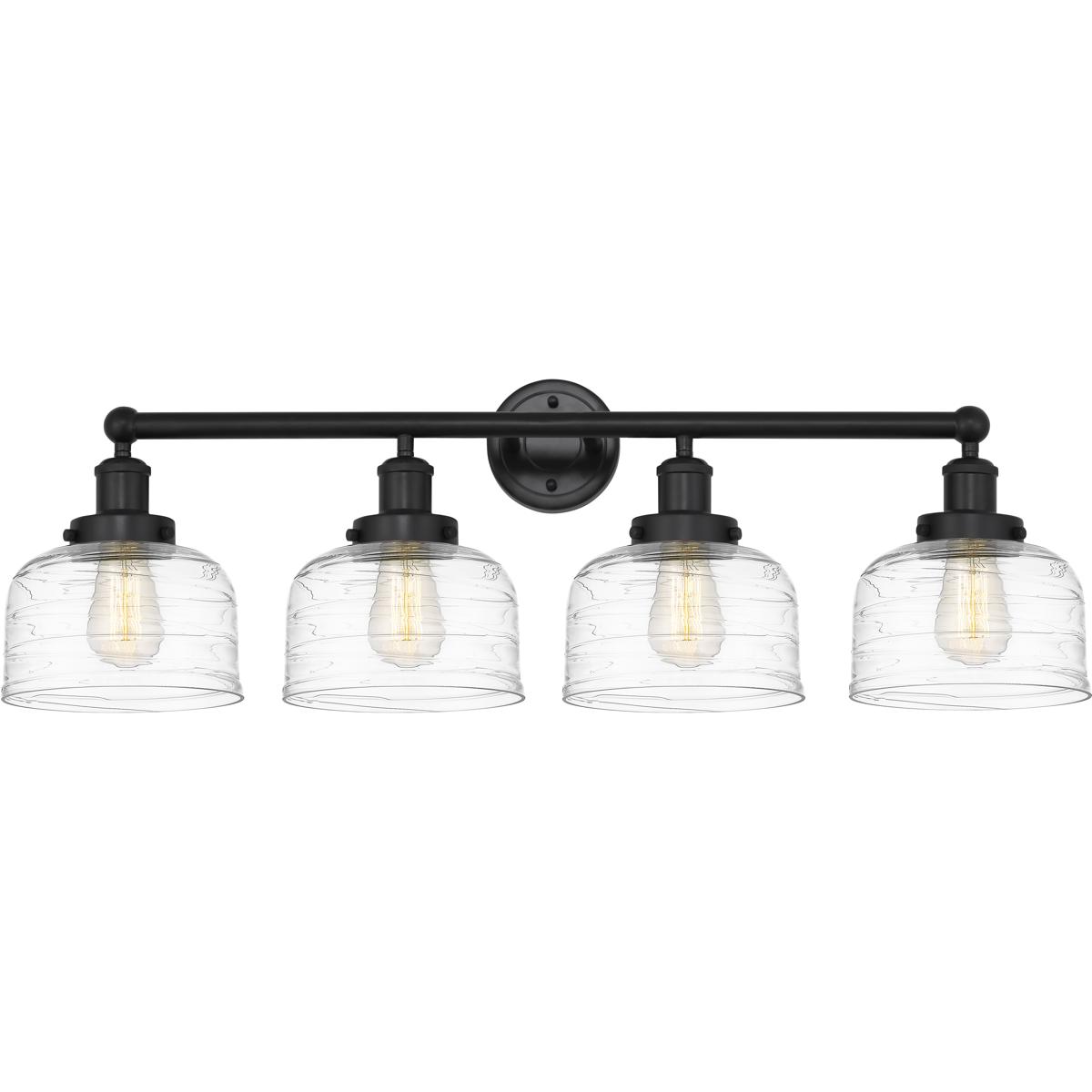 Innovations Lighting 616-4W-BK-G713 Bell 4 Light 33.5 inch Matte Black Bath Vanity Light Wall Light