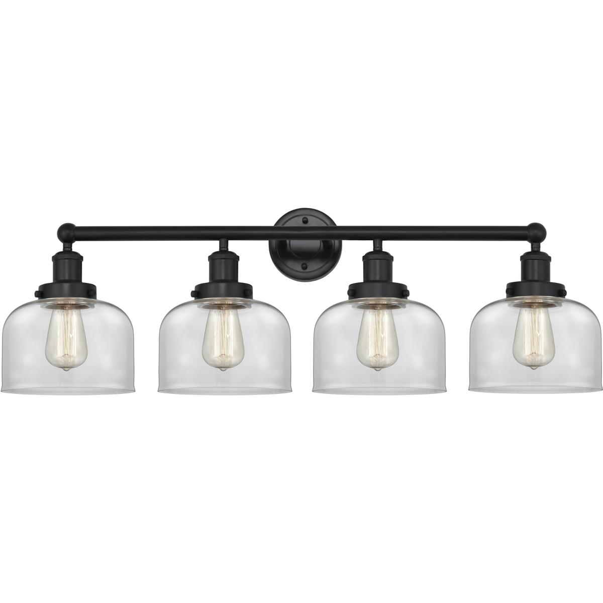 Innovations Lighting 616-4W-BK-G72 Bell 4 Light 33.5 inch Matte Black Bath Vanity Light Wall Light