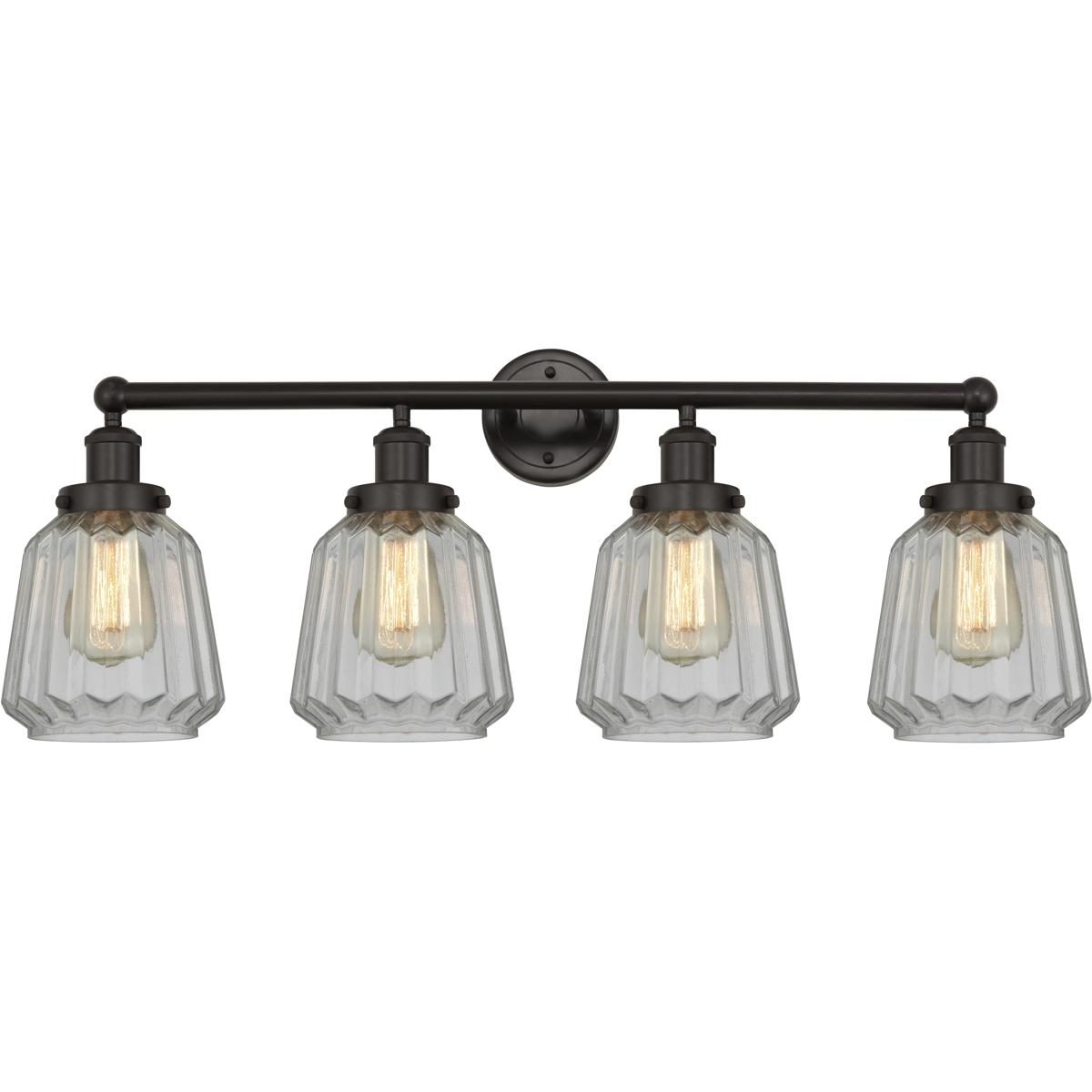 Innovations Lighting 616-4W-OB-G142 Chatham 4 Light 33.5 inch Oil Rubbed Bronze Bath Vanity Light Wall Light