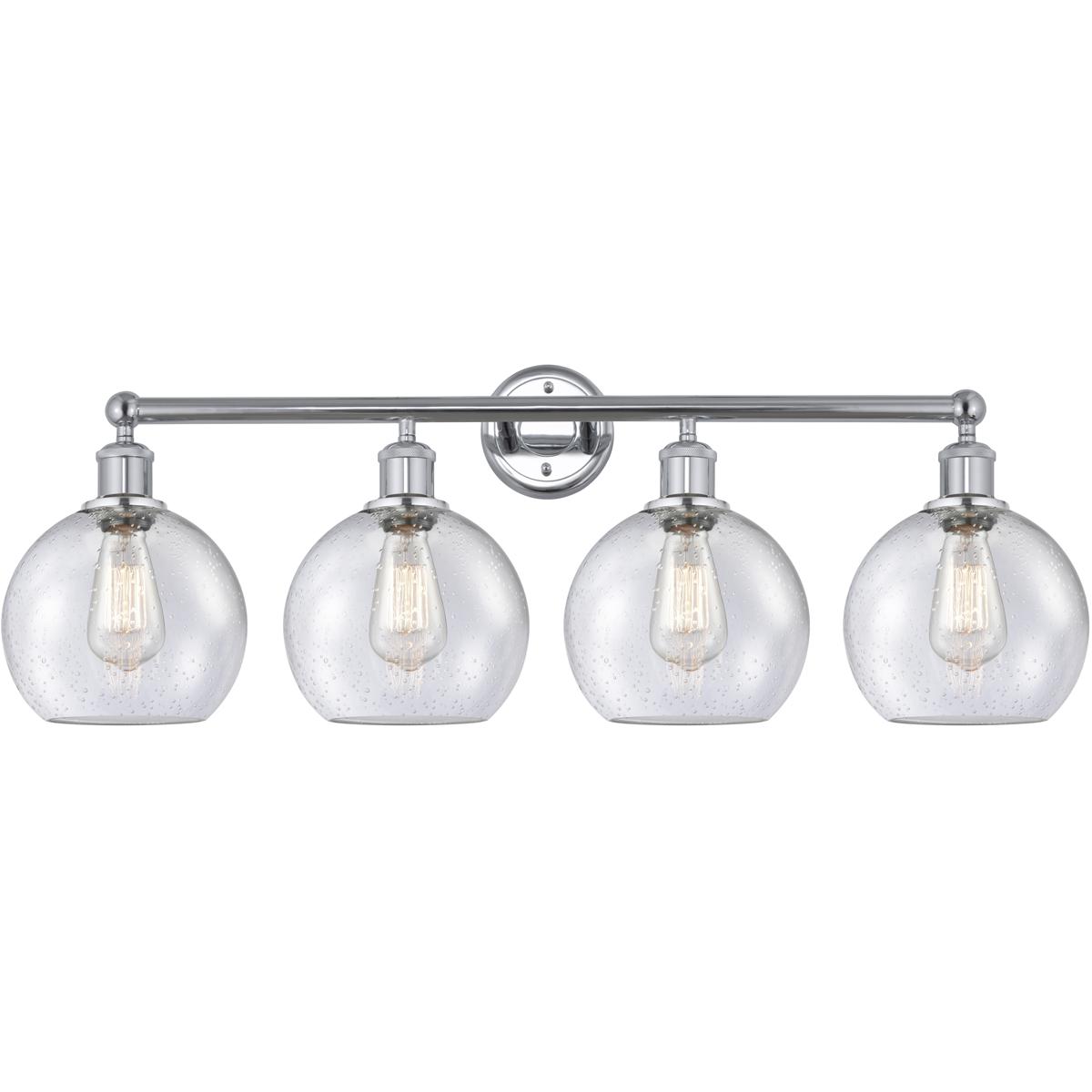 Innovations Lighting 616-4W-PC-G124-8 Athens 4 Light 35 inch Polished Chrome Bath Vanity Light Wall Light in Seedy