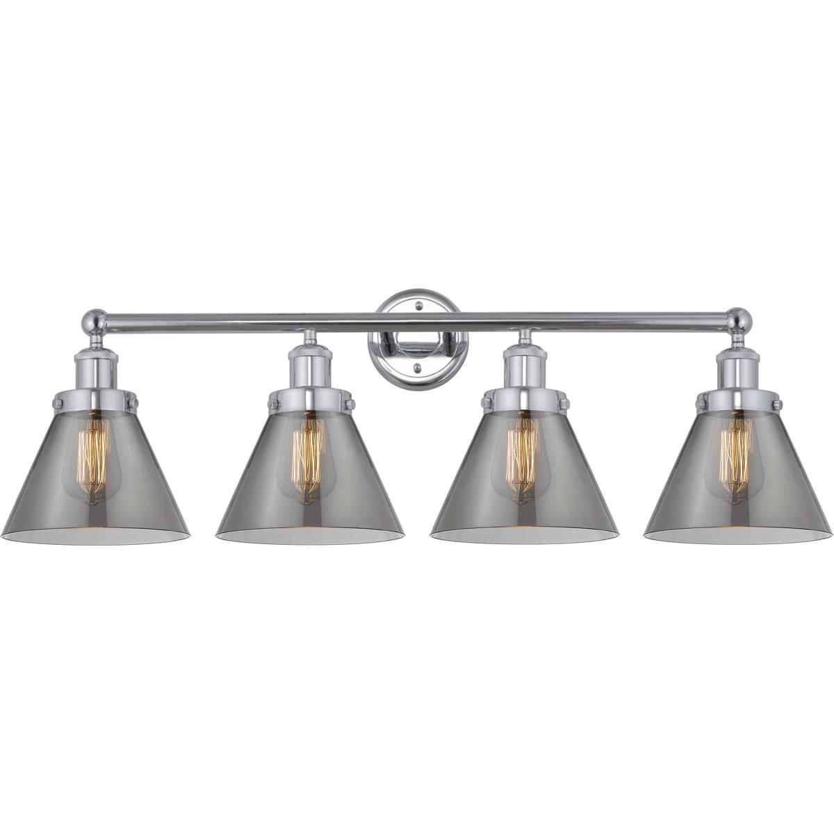 Innovations Lighting Bruno Marashlian Cone 34 Inch 4 Light Bath Vanity Light Cone - 616-4W-PC-G43 - Industrial