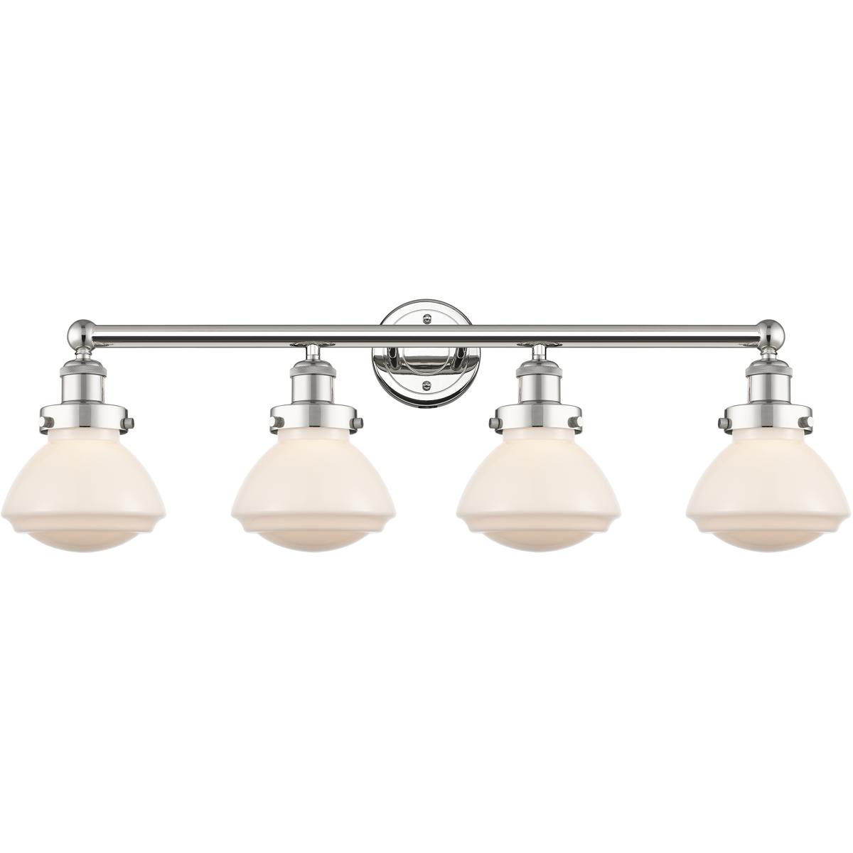 Innovations Lighting 616-4W-PN-G321 Olean 4 Light 33.5 inch Polished Nickel Bath Vanity Light Wall Light in Matte White