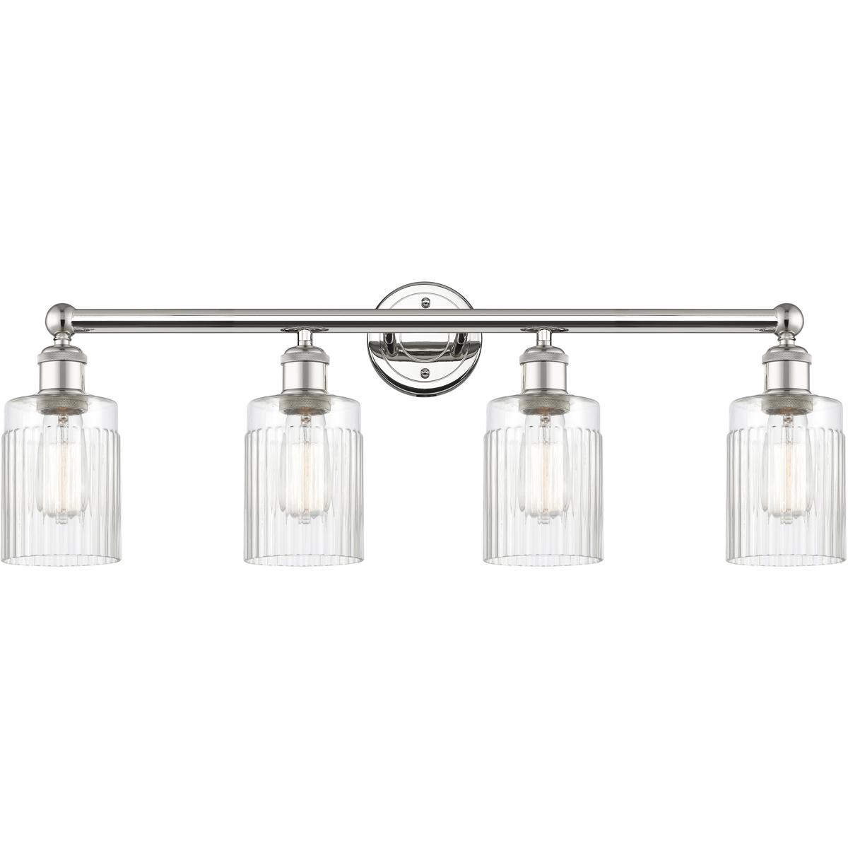 Innovations Lighting 616-4W-PN-G342 Hadley 4 Light 31.5 inch Polished Nickel Bath Vanity Light Wall Light in Clear