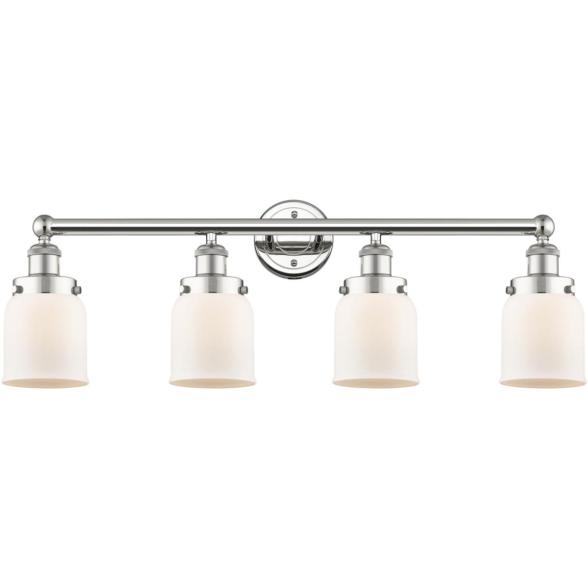 Innovations Lighting 616-4W-PN-G51 Bell 4 Light 33.5 inch Polished Nickel Bath Vanity Light Wall Light in Matte White