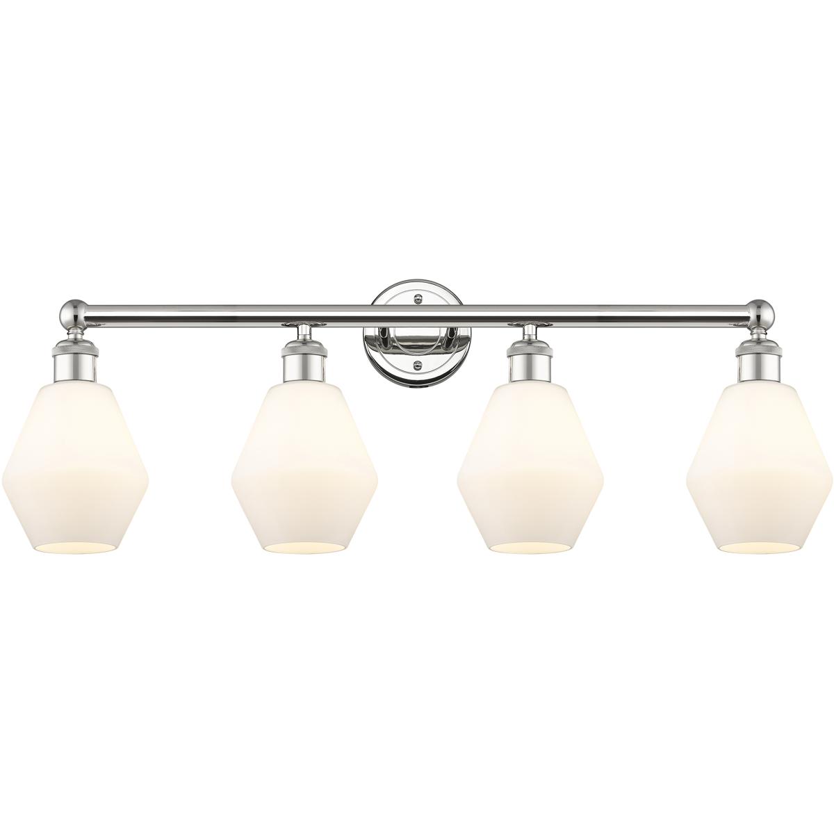 Innovations Lighting 616-4W-PN-G651-6 Cindyrella 4 Light 33 inch Polished Nickel Bath Vanity Light Wall Light in Cased Matte White