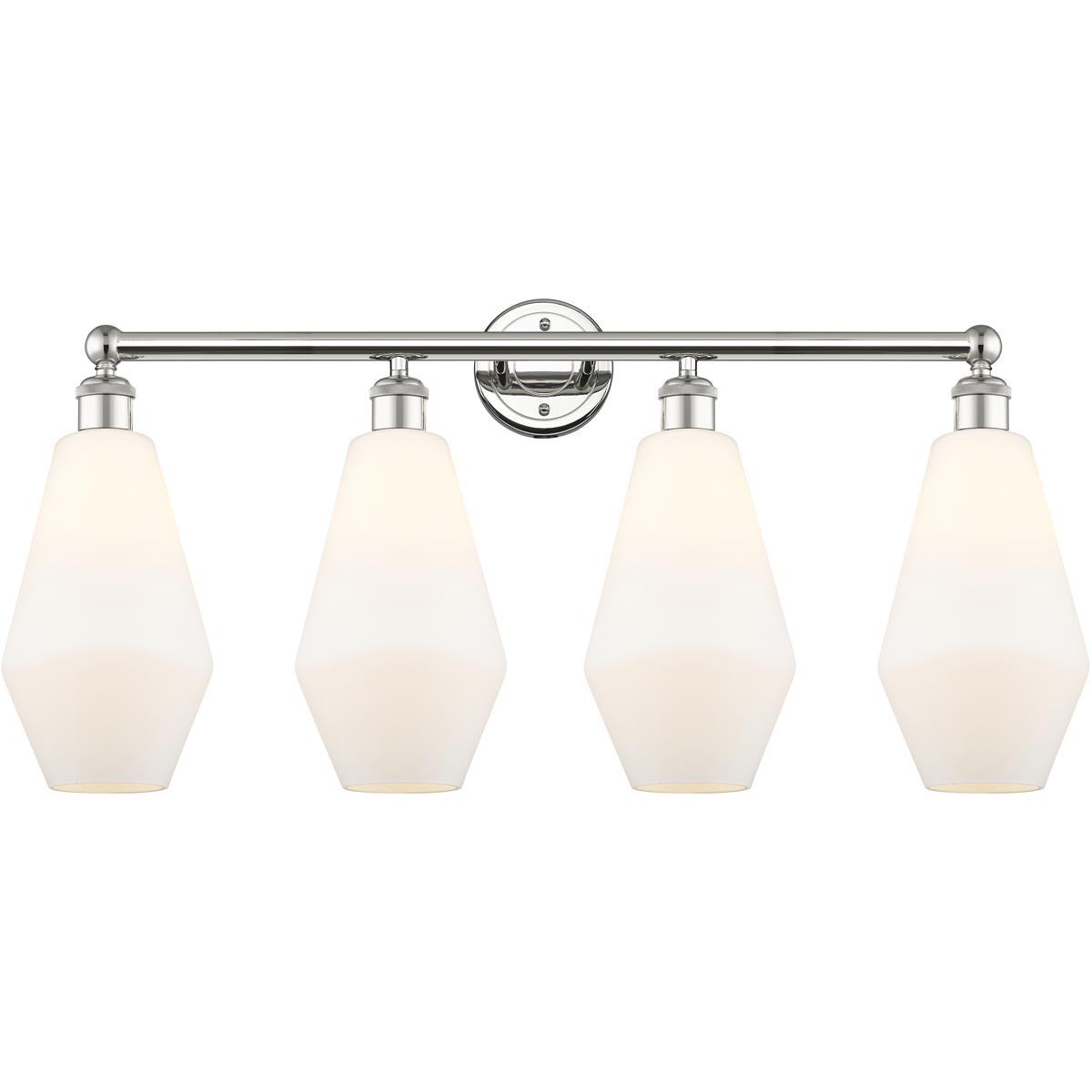 Innovations Lighting 616-4W-PN-G651-7 Cindyrella 4 Light 34 inch Polished Nickel Bath Vanity Light Wall Light in Cased Matte White