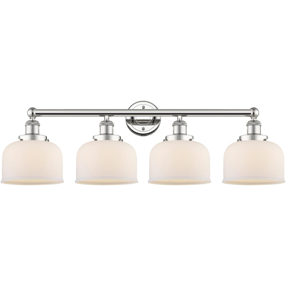Innovations Lighting 616-4W-PN-G71 Bell 4 Light 33.5 inch Polished Nickel Bath Vanity Light Wall Light in Matte White