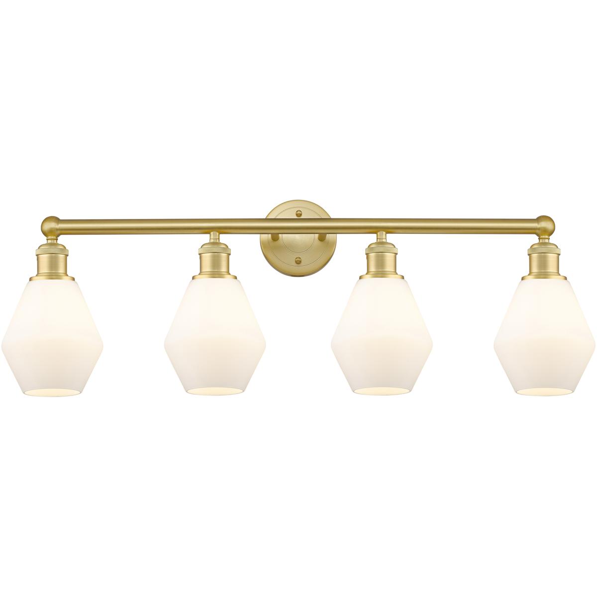 Innovations Lighting 616-4W-SG-G651-6 Cindyrella 4 Light 33 inch Satin Gold Bath Vanity Light Wall Light in Cased Matte White