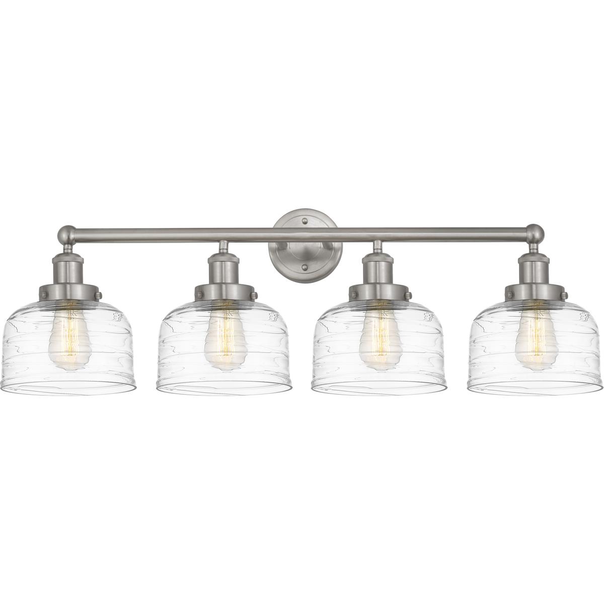 Innovations Lighting 616-4W-SN-G713 Bell 4 Light 33.5 inch Brushed Satin Nickel Bath Vanity Light Wall Light