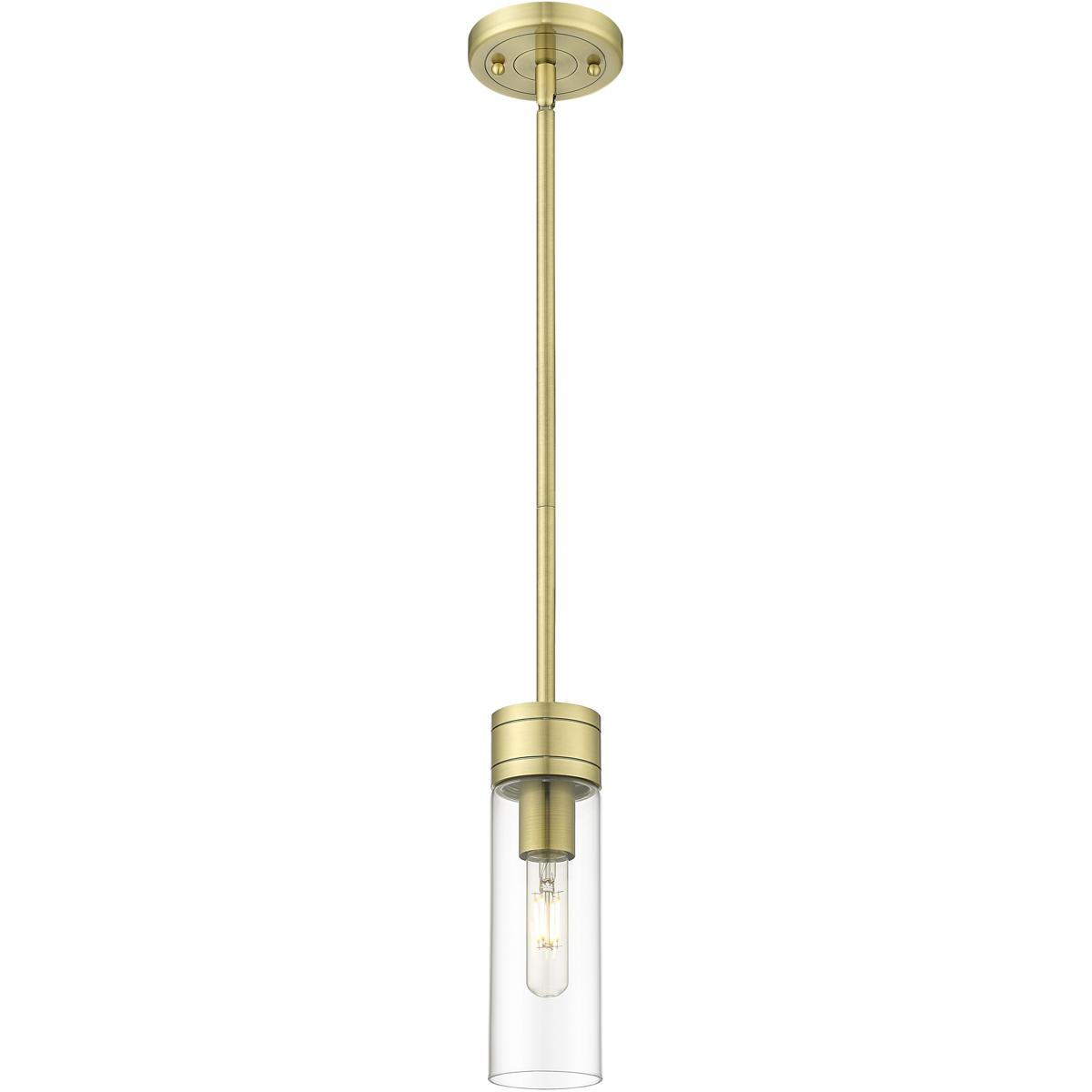 Innovations Lighting 617-1S-AB-G617-8CL Boreas 1 Light 3 inch Antique Brass Mini Pendant Ceiling Light in Clear