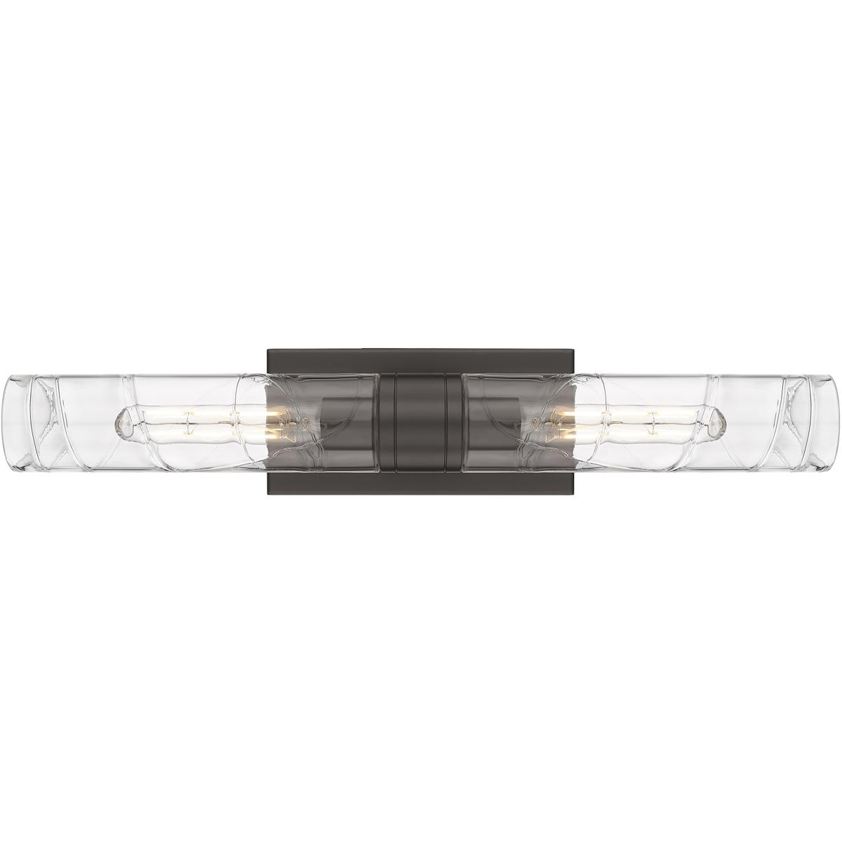 Innovations Lighting 617-2W-OB-G617-11DE Ballston Urban 2 Light 24 inch Oil Rubbed Bronze Bath Vanity Light Wall Light in Deco Swirl Glass