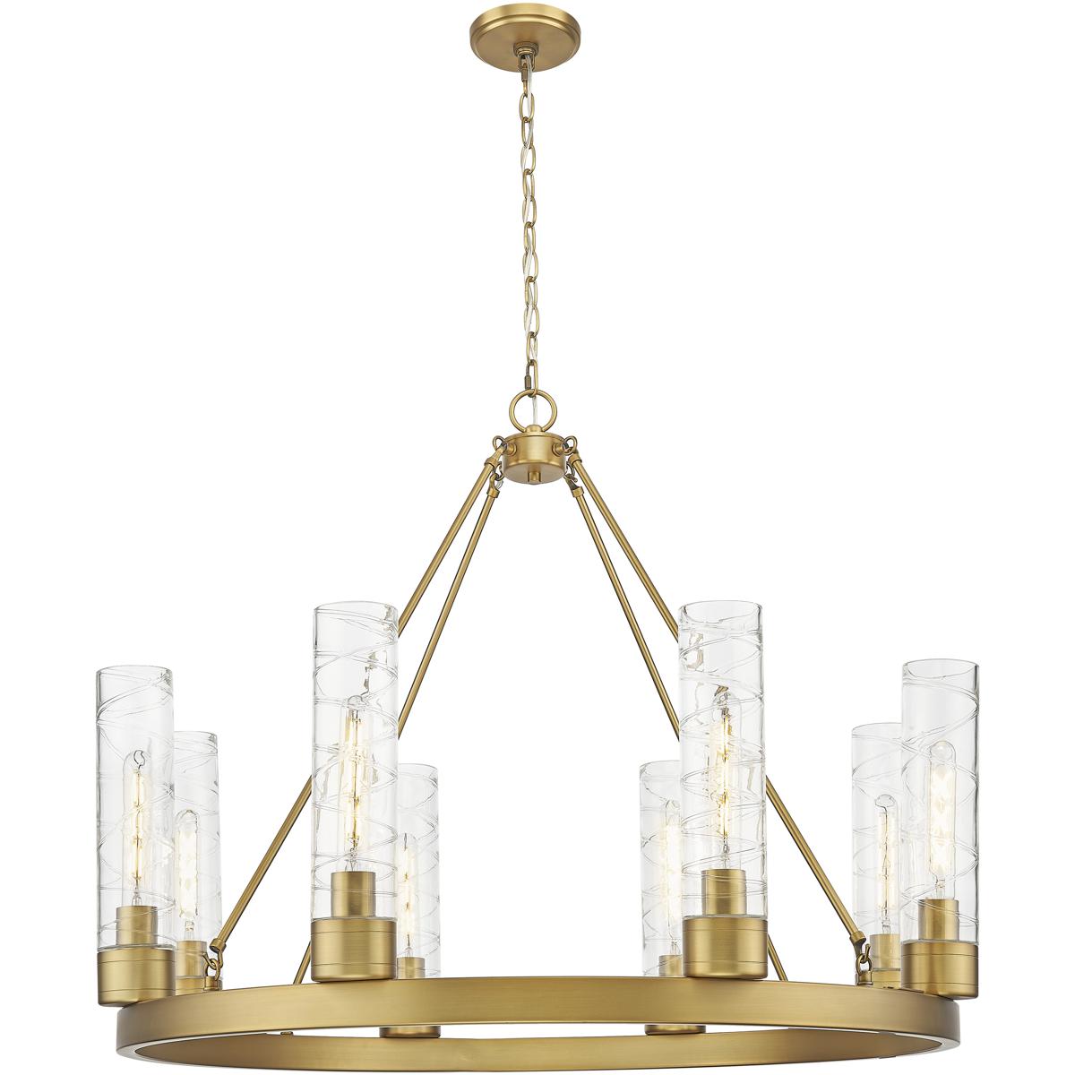 Boreas Ring Chandelier, Brushed Brass, 36 in.