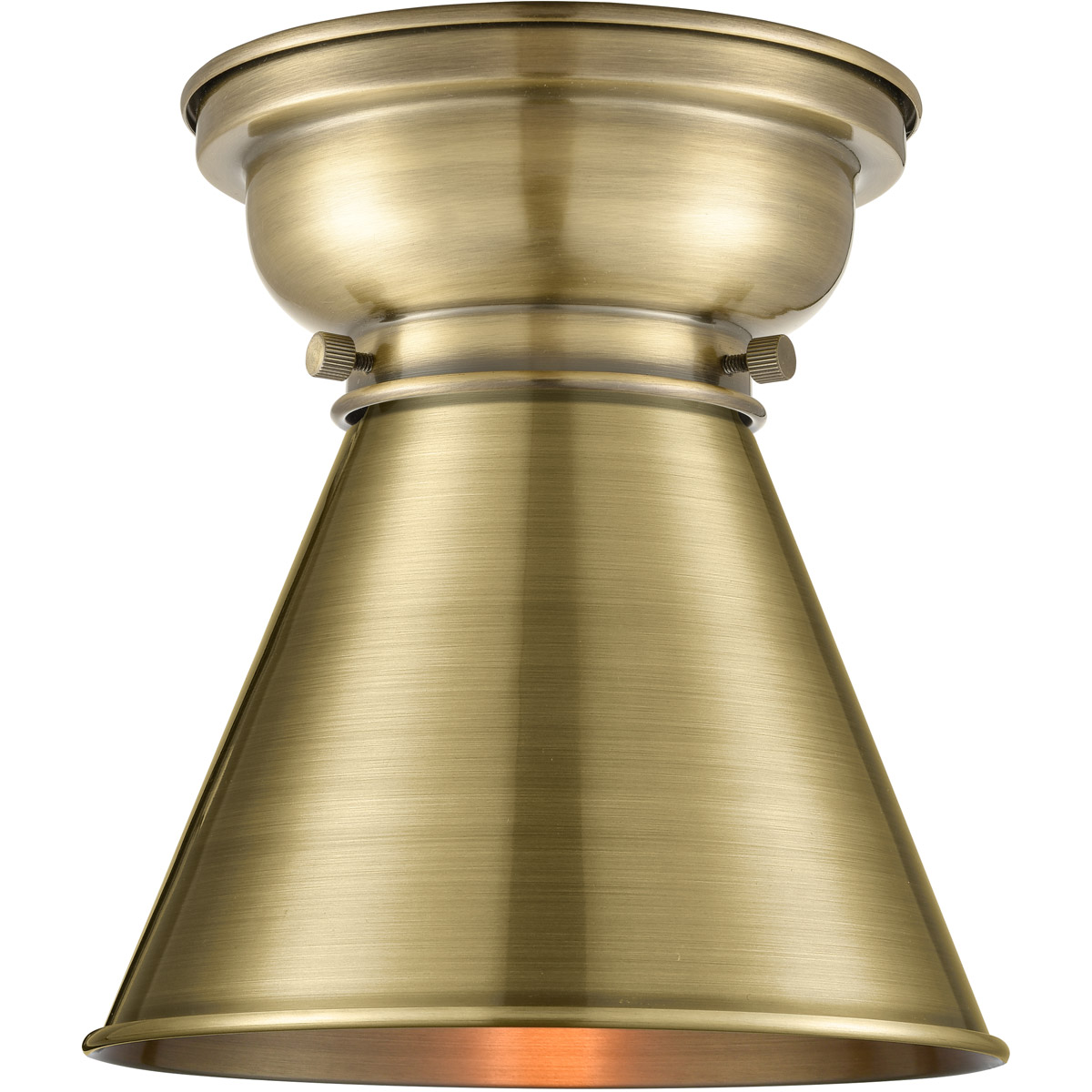 Innovations Lighting 623-1F-AB-M13-AB-LED Aditi Appalachian LED 8 inch Antique Brass Flush Mount Ceiling Light, Aditi