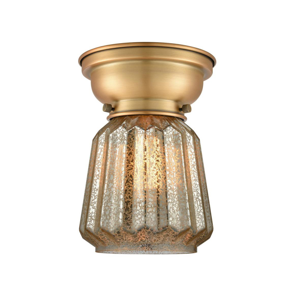 Innovations Lighting 623-1F-BB-G1 Aditi Halophane 1 Light 9 inch Brushed Brass Flush Mount Ceiling Light in Matte White Halophane Glass, Aditi