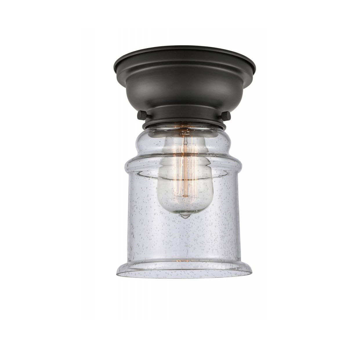 Innovations Lighting 623-1F-BK-G1 Aditi Halophane 1 Light 9 inch Matte Black Flush Mount Ceiling Light in Matte White Halophane Glass, Aditi
