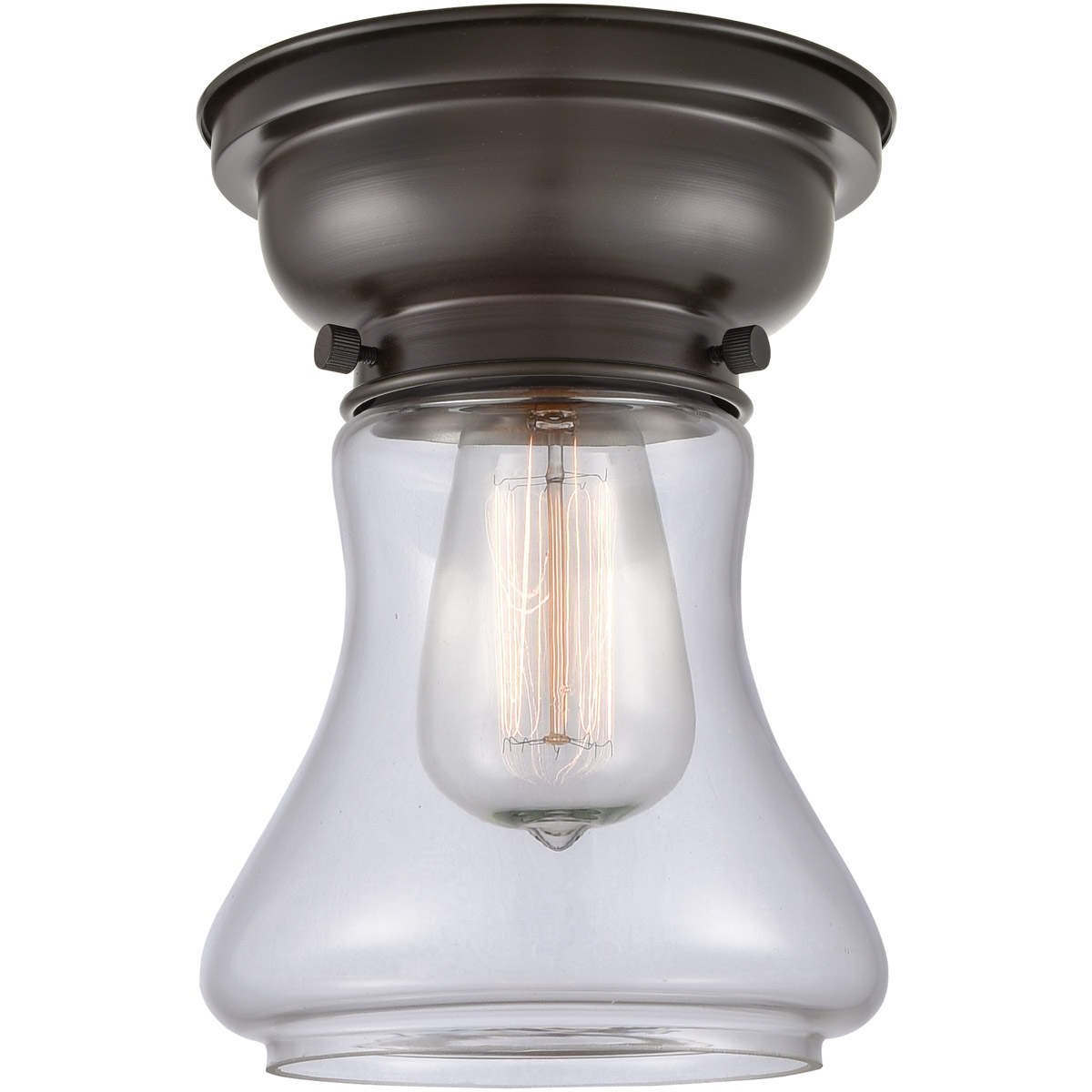Innovations Lighting 623-1F-OB-G192 Aditi Bellmont 1 Light 6 inch Oil Rubbed Bronze Flush Mount Ceiling Light in Clear Glass, Aditi