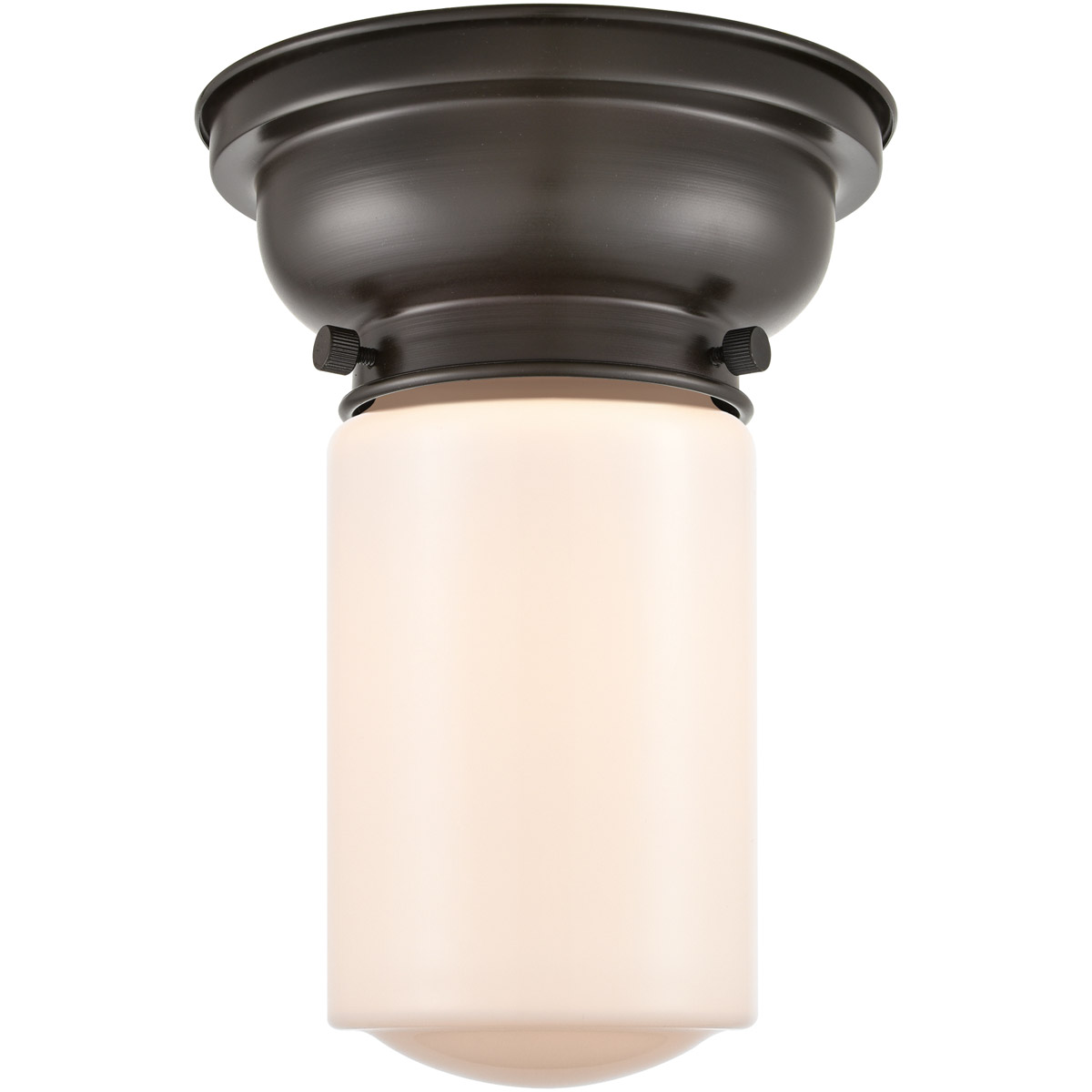 Innovations Lighting 623-1F-OB-G311-LED Aditi Dover LED 6 inch Oil Rubbed Bronze Flush Mount Ceiling Light in Matte White Glass, Aditi
