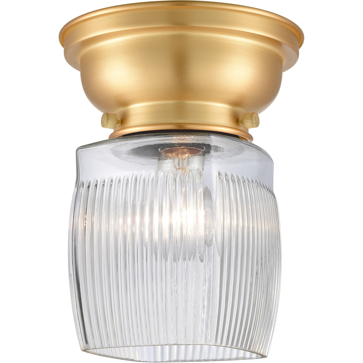 Innovations Lighting 623-1F-SG-G302 Aditi Colton 1 Light 6 inch Satin Gold Flush Mount Ceiling Light, Aditi