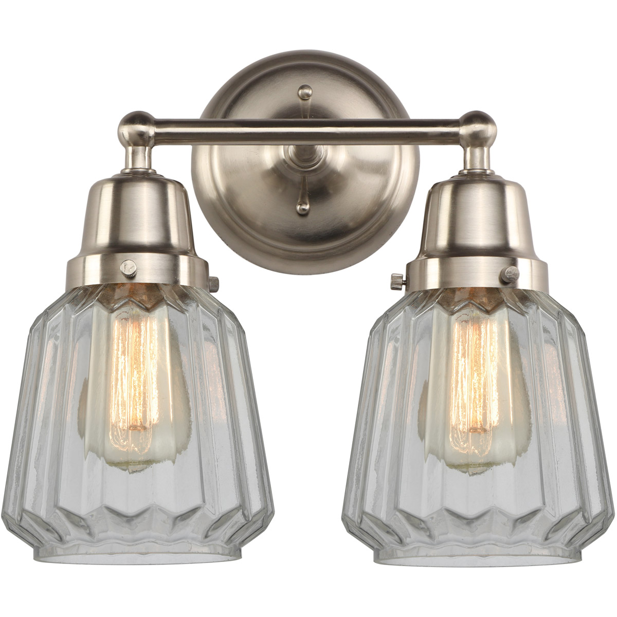 Innovations Lighting 623-2W-SN-G142 Aditi Chatham 2 Light 14.25 inch Brushed Satin Nickel Bath Vanity Light Wall Light, Aditi