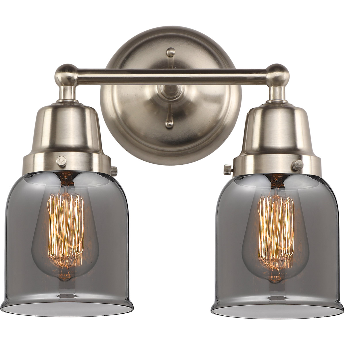 Innovations Lighting 623-2W-SN-G53 Aditi Small Bell 2 Light 13 inch Brushed Satin Nickel Bath Vanity Light Wall Light, Aditi