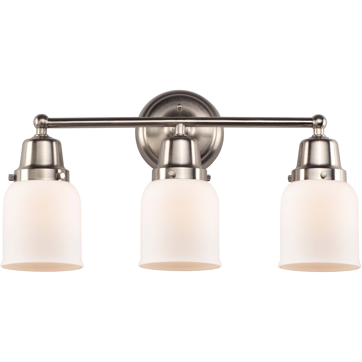 Innovations Lighting 623-3W-SN-G51 Aditi Small Bell 3 Light 21 inch Brushed Satin Nickel Bath Vanity Light Wall Light, Aditi