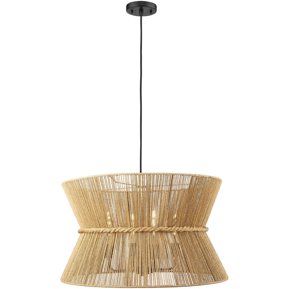 Innovations Lighting 682-4P-BK-28NT Coventry 4 Light 28 inch Matte Black Pendant Ceiling Light