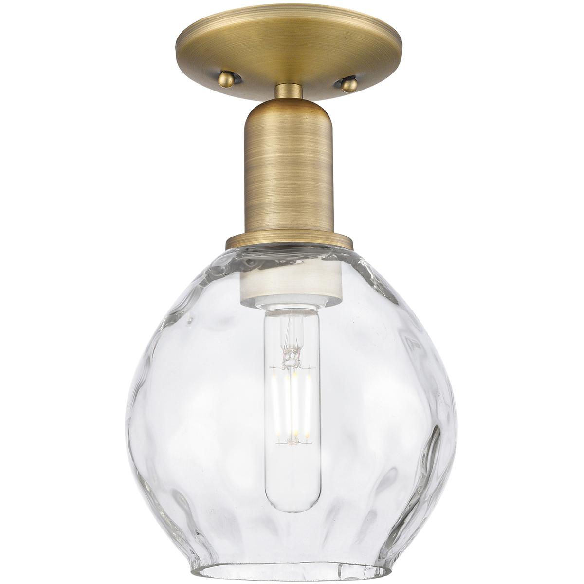 Innovations Lighting 716-1C-BB-G362 Arcadia Waverly 1 Light 6 inch Brushed Brass Semi-Flush Mount Ceiling Light