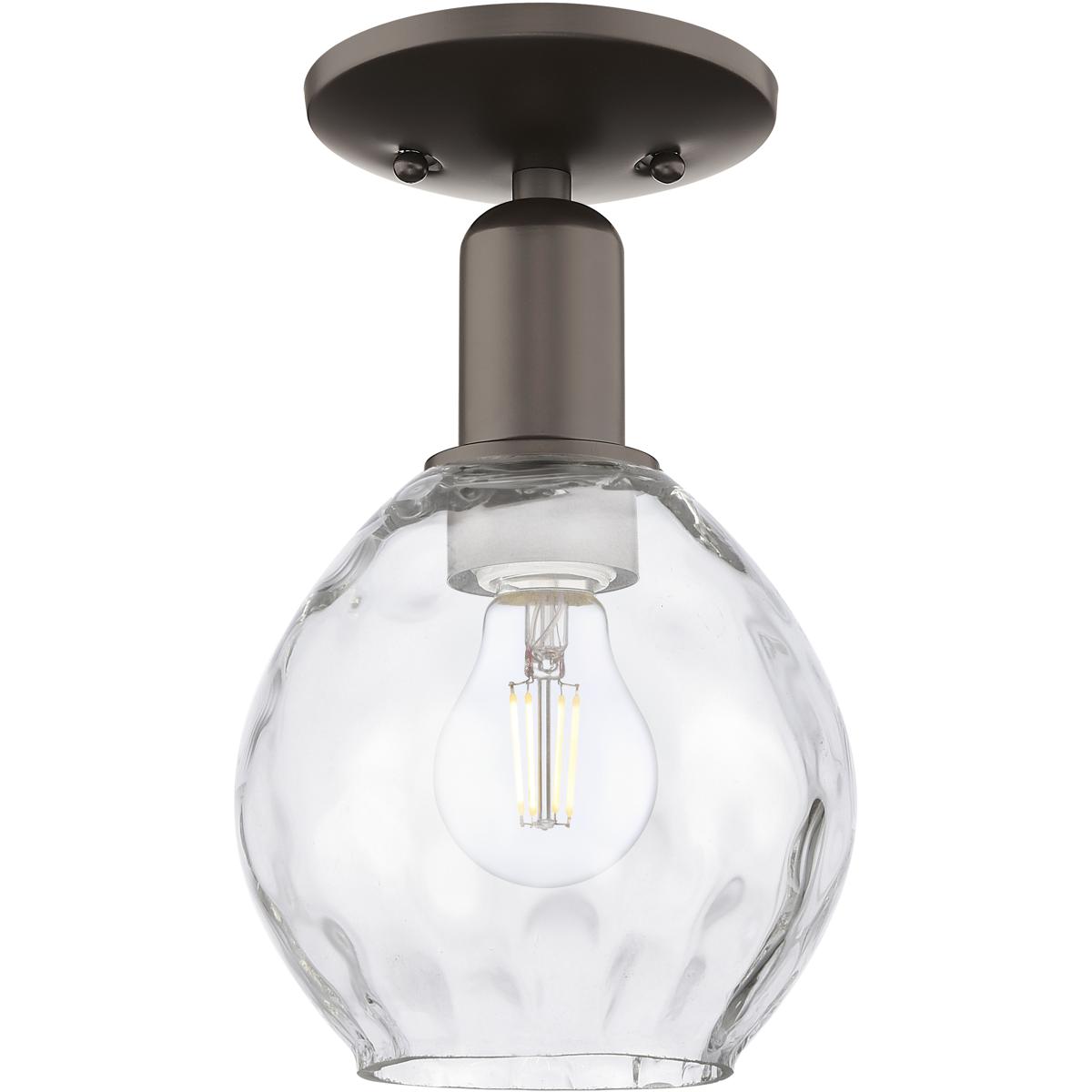 Innovations Lighting 716-1C-OB-G362 Arcadia Waverly 1 Light 6 inch Oil Rubbed Bronze Semi-Flush Mount Ceiling Light