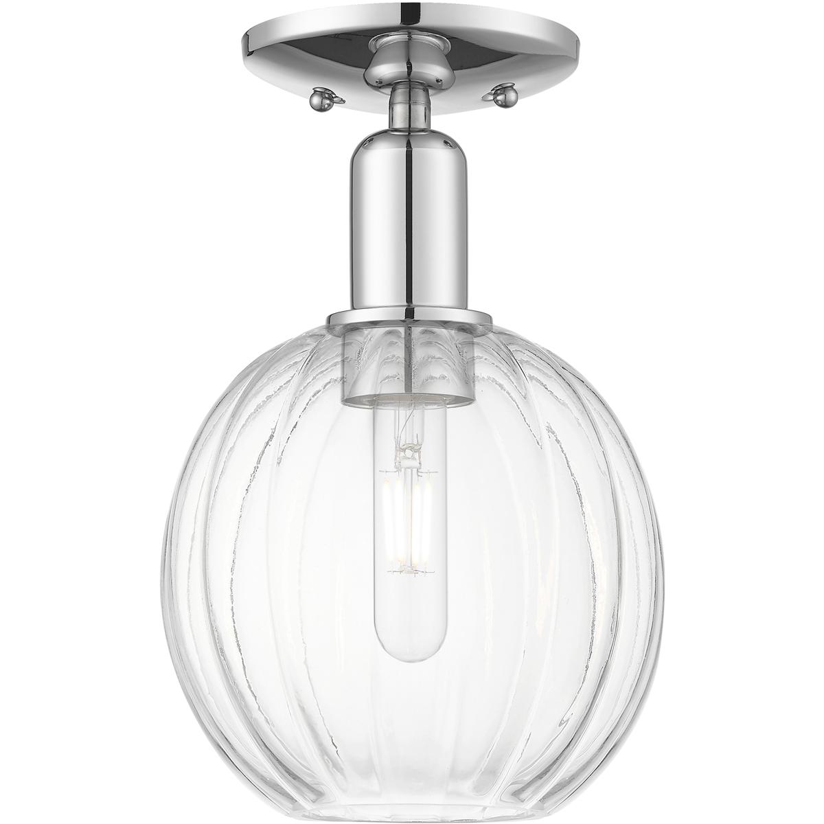 Innovations Lighting 716-1C-PC-G458-7CL Preston 1 Light 7 inch Polished Chrome Semi-Flush Mount Ceiling Light in Clear Glass