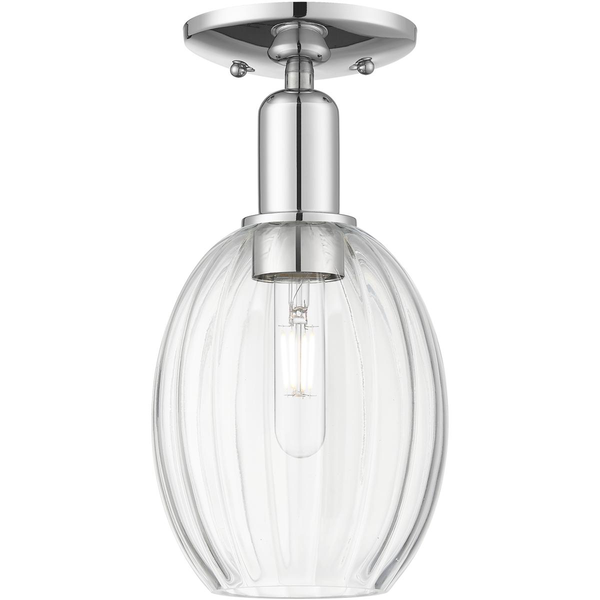 Innovations Lighting 716-1C-PC-G459-6CL Preston 1 Light 6.25 inch Polished Chrome Semi-Flush Mount Ceiling Light in Clear Glass