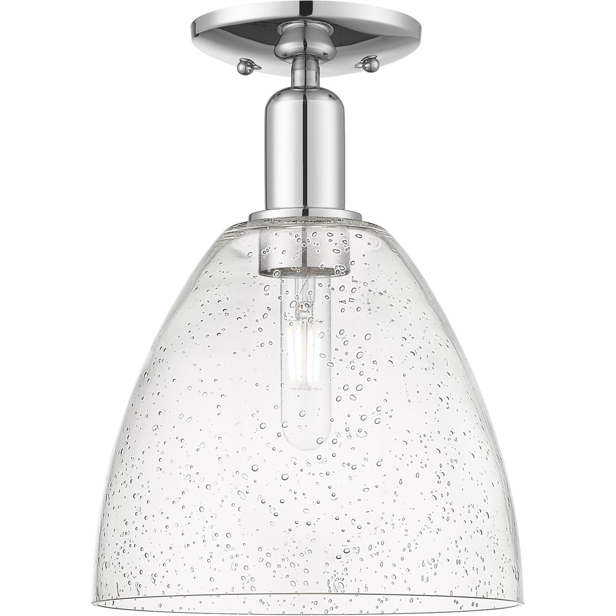 Innovations Lighting 716-1C-PC-GBD-94 Arcadia Bristol 1 Light 9 inch Polished Chrome Semi-Flush Mount Ceiling Light in Seedy