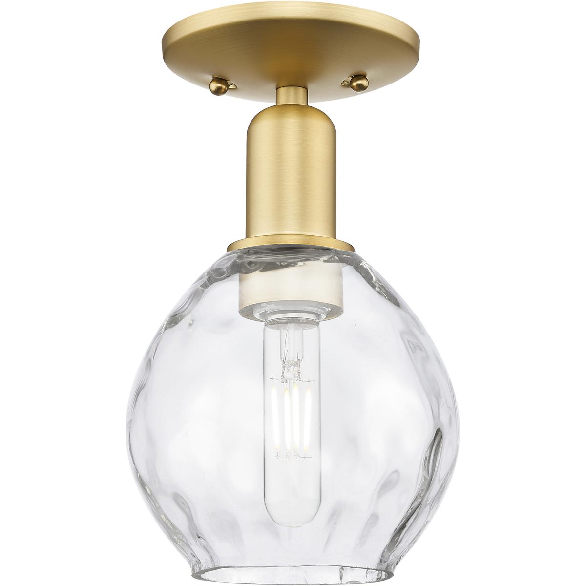 Innovations Lighting 716-1C-SG-G362 Arcadia Waverly 1 Light 6 inch Satin Gold Semi-Flush Mount Ceiling Light