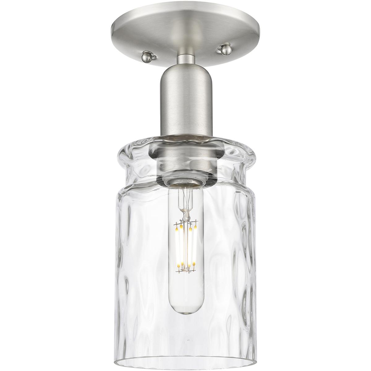 Innovations Lighting 716-1C-SN-G352 Arcadia Candor 1 Light 4.88 inch Brushed Satin Nickel Semi-Flush Mount Ceiling Light
