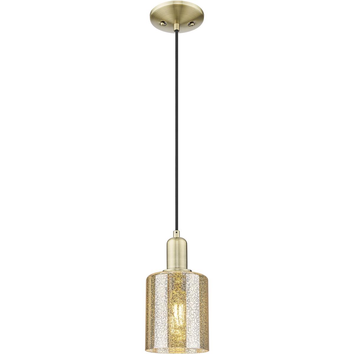 Innovations Lighting 716-1P-AB-G116 Arcadia Cobbleskill 1 Light 5 inch Antique Brass Mini Pendant Ceiling Light in Mercury