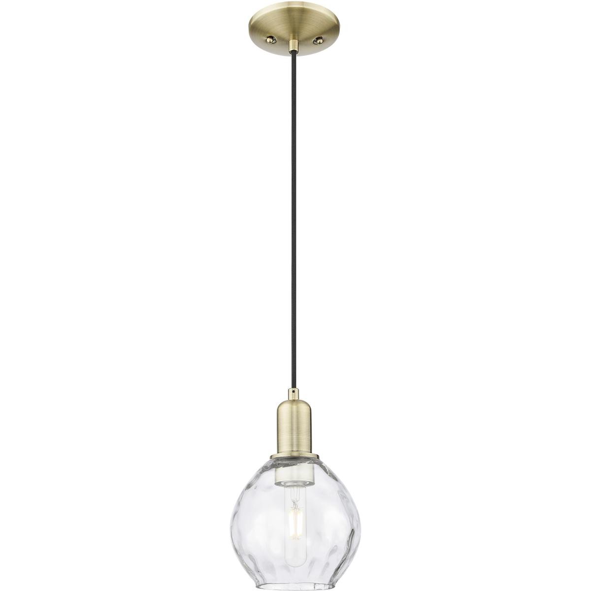 Innovations Lighting 716-1P-AB-G362 Arcadia Waverly 1 Light 6 inch Antique Brass Mini Pendant Ceiling Light