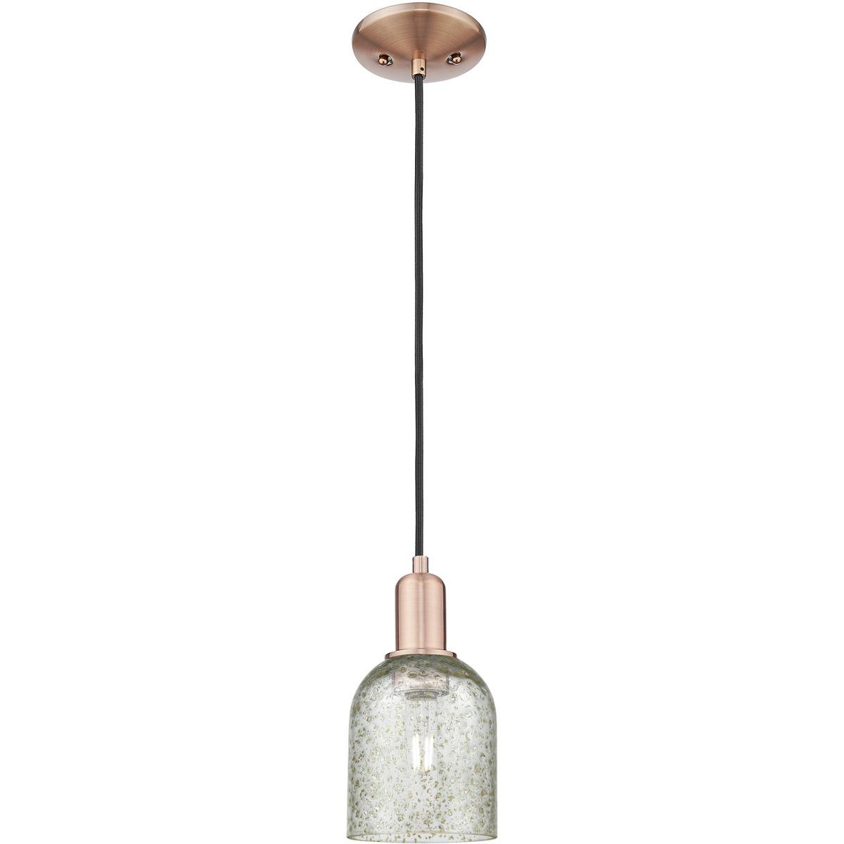 Innovations Lighting 716-1P-AC-G259 Arcadia Caledonia 1 Light 5 inch Antique Copper Mini Pendant Ceiling Light in Mica