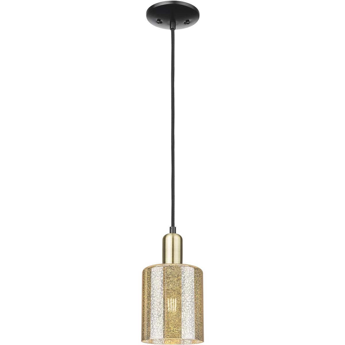 Innovations Lighting 716-1P-BAB-G116 Arcadia Cobbleskill 1 Light 5 inch Black Antique Brass Mini Pendant Ceiling Light in Mercury