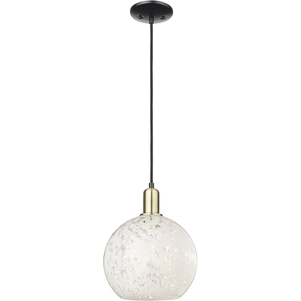 Innovations Lighting Bruno Marashlian White Mouchette 10 Inch Mini Pendant White Mouchette - 716-1P-BAB-G1216-10WM - Modern Contemporary