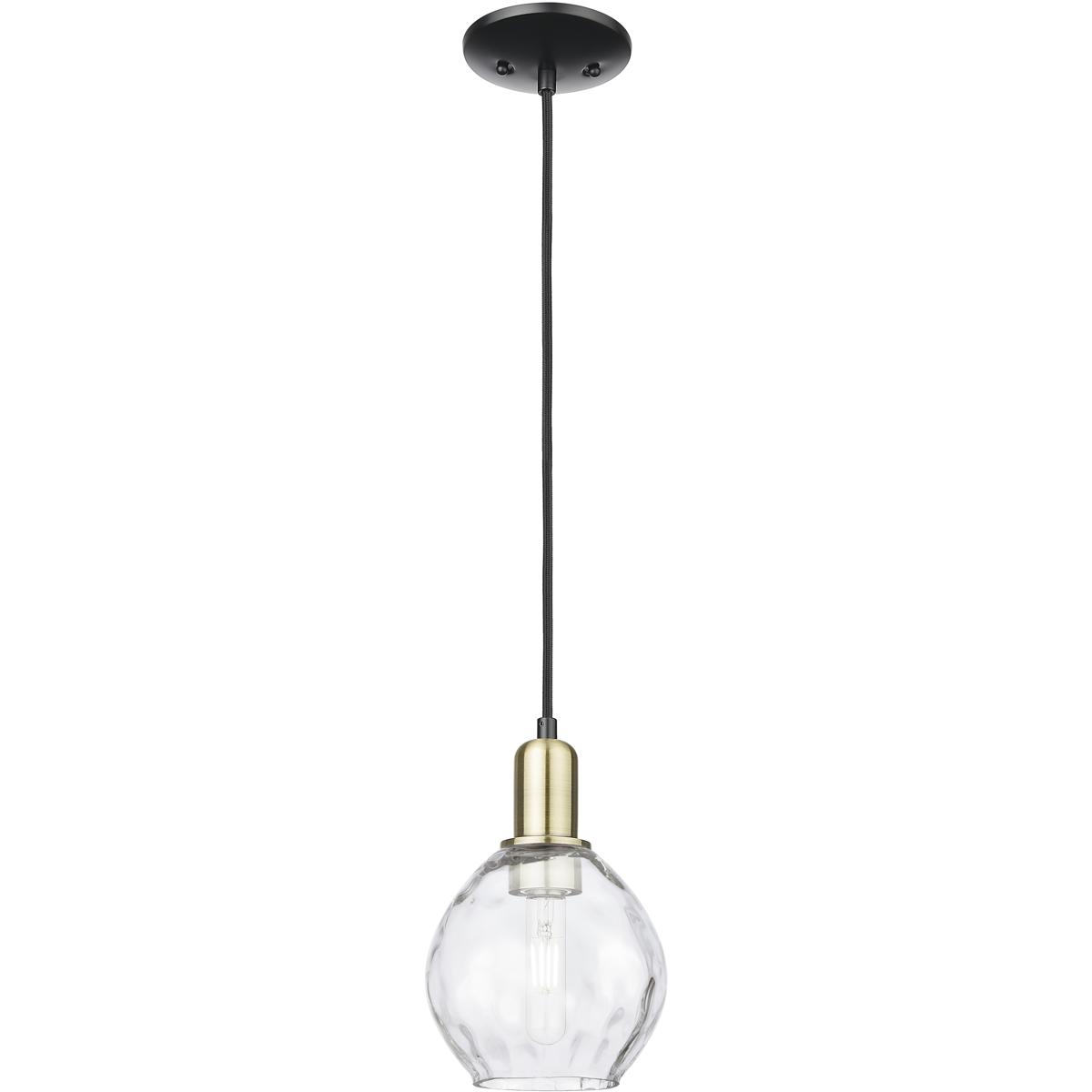 Innovations Lighting 716-1P-BAB-G362 Arcadia Waverly 1 Light 6 inch Black Antique Brass Mini Pendant Ceiling Light