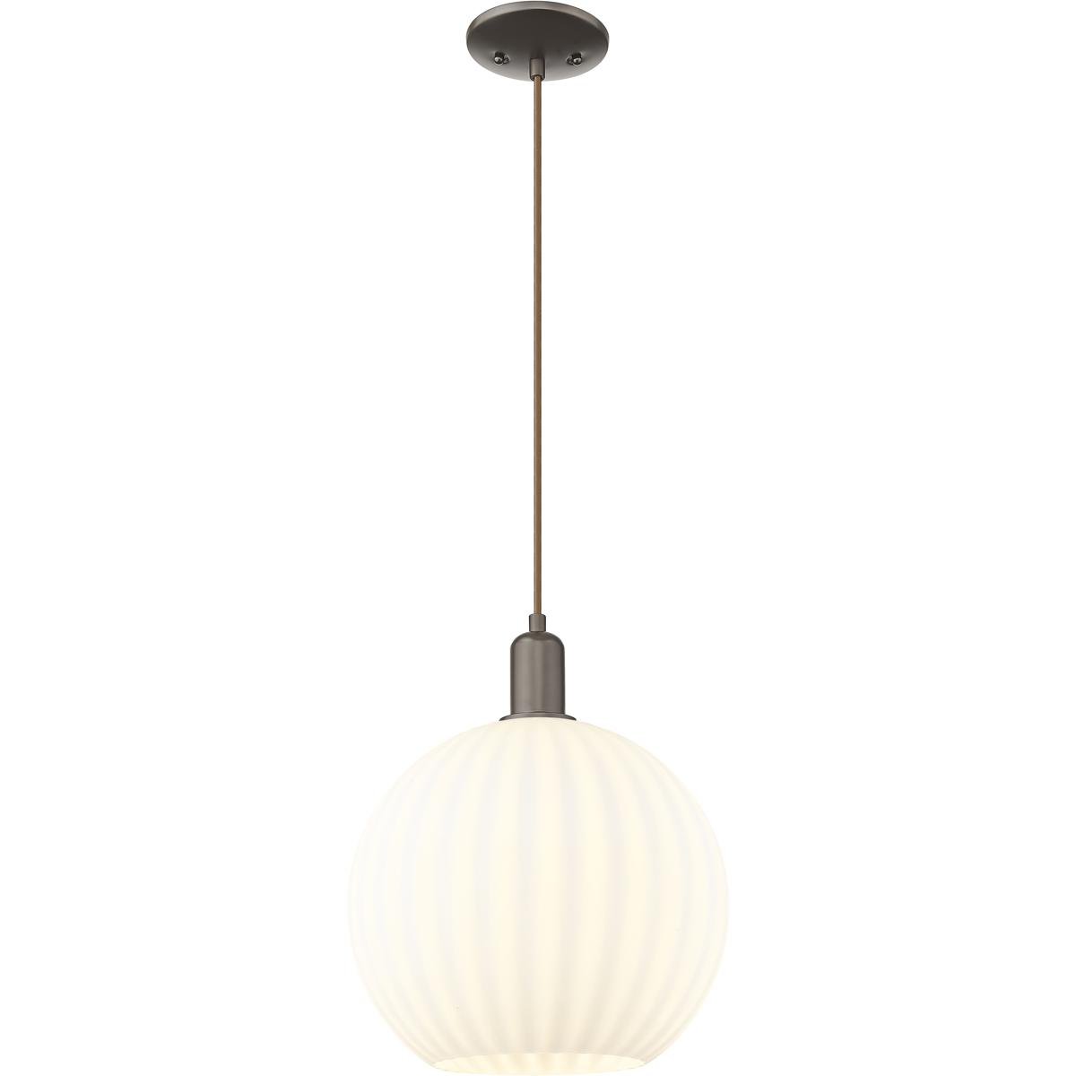 Innovations Lighting 716-1P-OB-G1217-12WV Arcadia White Venetian 1 Light 12 inch Oil Rubbed Bronze Mini Pendant Ceiling Light