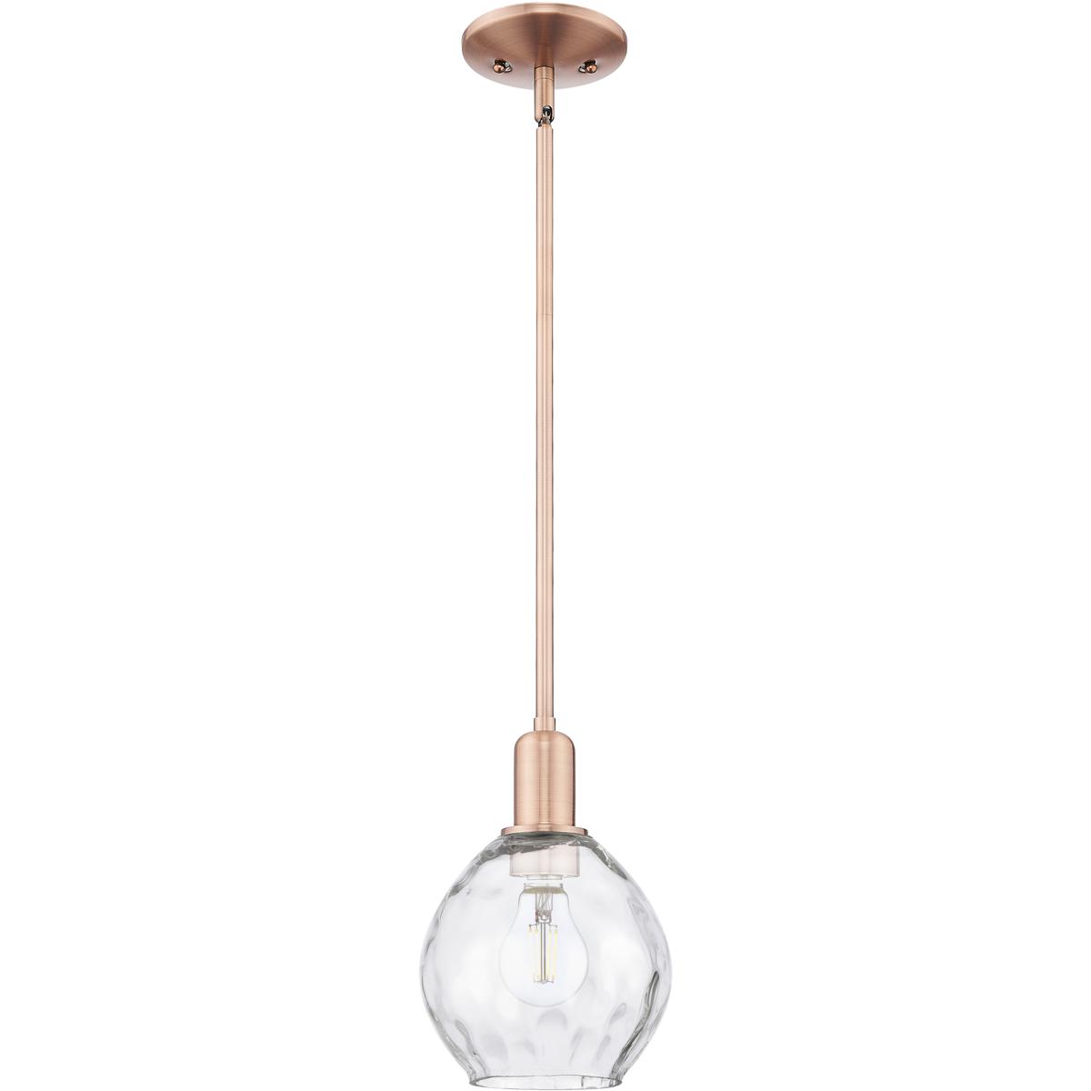 Innovations Lighting 716-1S-AC-G362 Arcadia Waverly 1 Light 6 inch Antique Copper Mini Pendant Ceiling Light