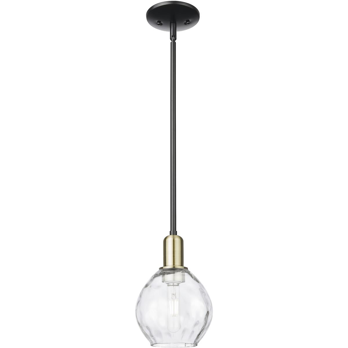 Innovations Lighting 716-1S-BAB-G362 Arcadia Waverly 1 Light 6 inch Black Antique Brass Mini Pendant Ceiling Light