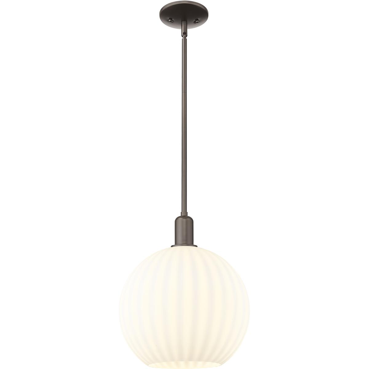 Innovations Lighting 716-1S-OB-G1217-12WV Arcadia White Venetian 1 Light 12 inch Oil Rubbed Bronze Mini Pendant Ceiling Light