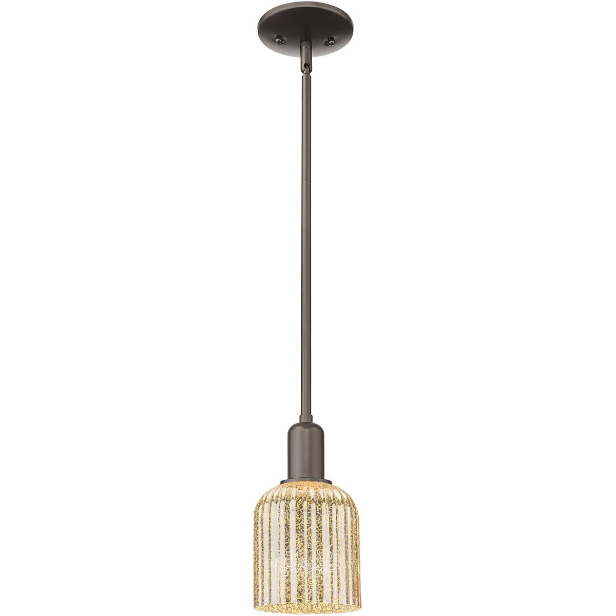 Innovations Lighting 716-1S-OB-G559-5ME Bridal Veil 1 Light 5 inch Oil Rubbed Bronze Mini Pendant Ceiling Light in Mercury Glass