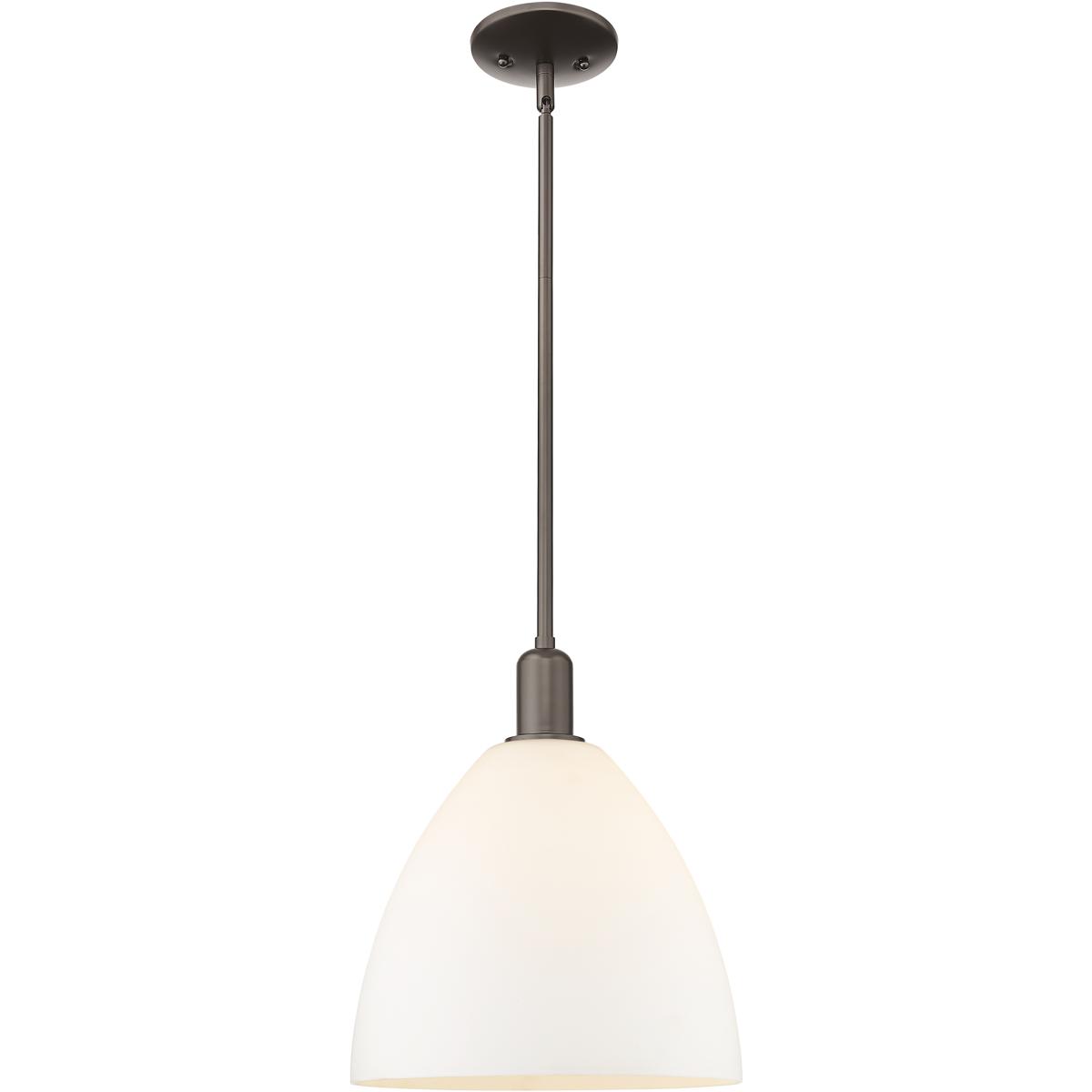 Innovations Lighting 716-1S-OB-GBD-121 Arcadia Bristol 1 Light 12 inch Oil Rubbed Bronze Mini Pendant Ceiling Light in Matte White