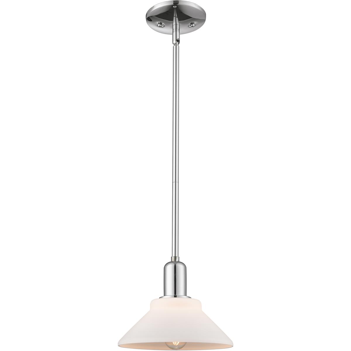 Innovations Lighting 716-1S-PC-G131 Arcadia Orwell 1 Light 8.38 inch Polished Chrome Mini Pendant Ceiling Light in Matte White